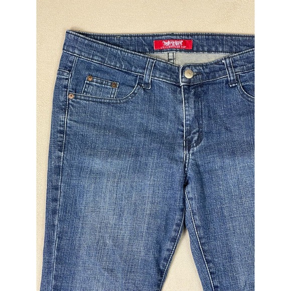 Levi's Red Tab Jeans Adult 31 Blue Straight Leg Low Rise Logo Womens - Picture 2 of 11